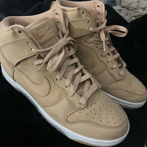Velvet Vanilla Beige High Nike Dunks